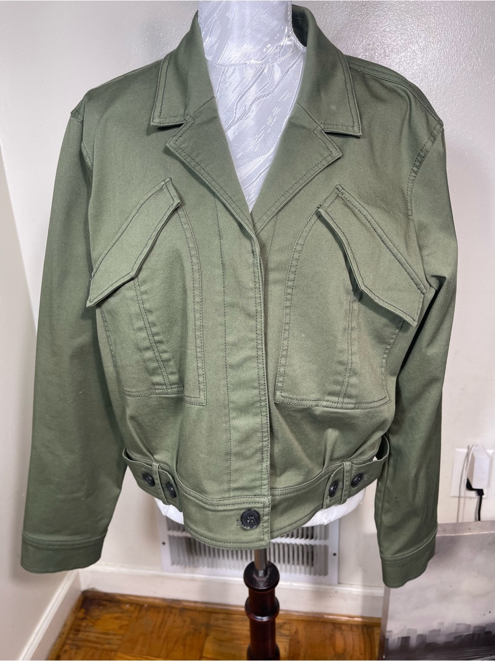 Derek Lam 10 Crosby Gwen Field Jacket Green Womens Size 14 - Picture 6 of 12